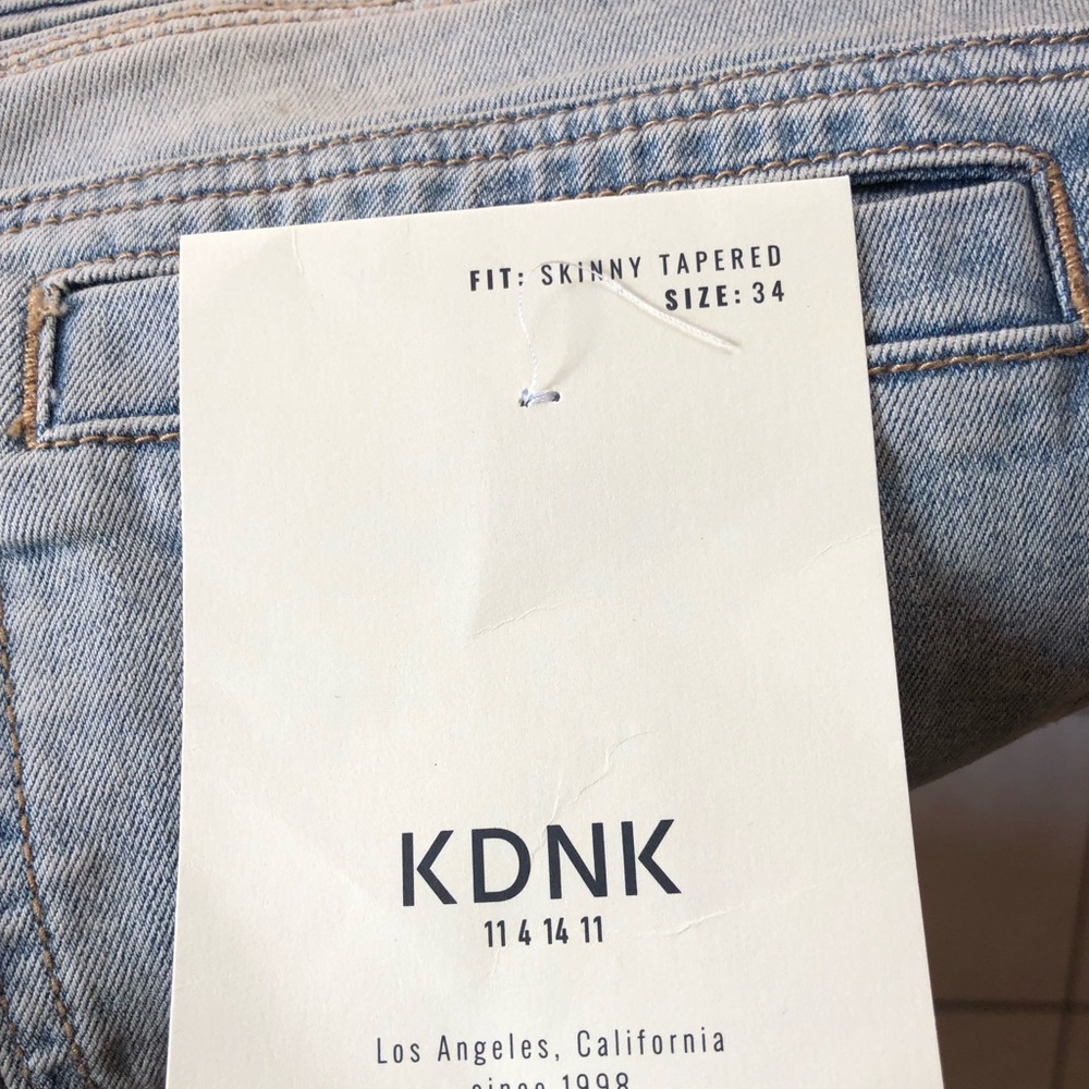 These are KDNK skinny jeans